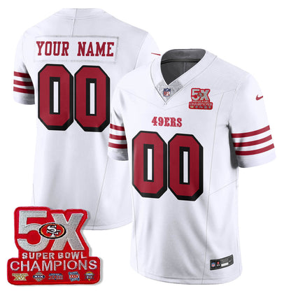 SF 5-Time Champions Patch Vapor Limited Jersey - All Stitched-DTD