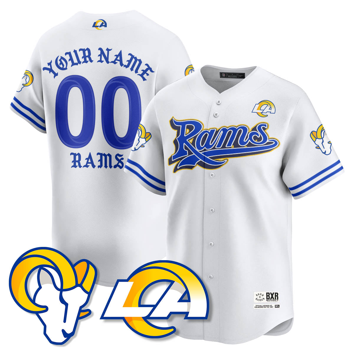 LAR Born x Raised Baseball Jersey - All Stitched-DTD