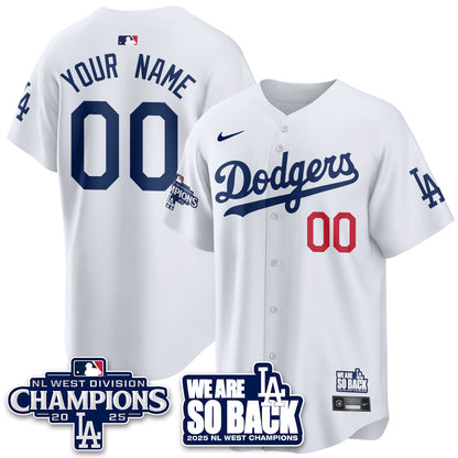 Custom LAD 2025 NL West Division Champions Jersey - All Stitched-DTD