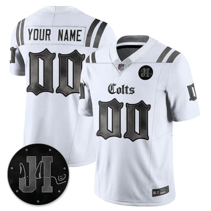 IND 'Dark Gothic' Vapor Limited Jersey - Jim Irsay Patch - All Stitched-DTD