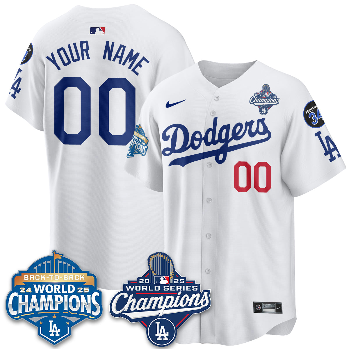 Custom LAD 2025 World Series Champions Jersey - All Stitched-DTD
