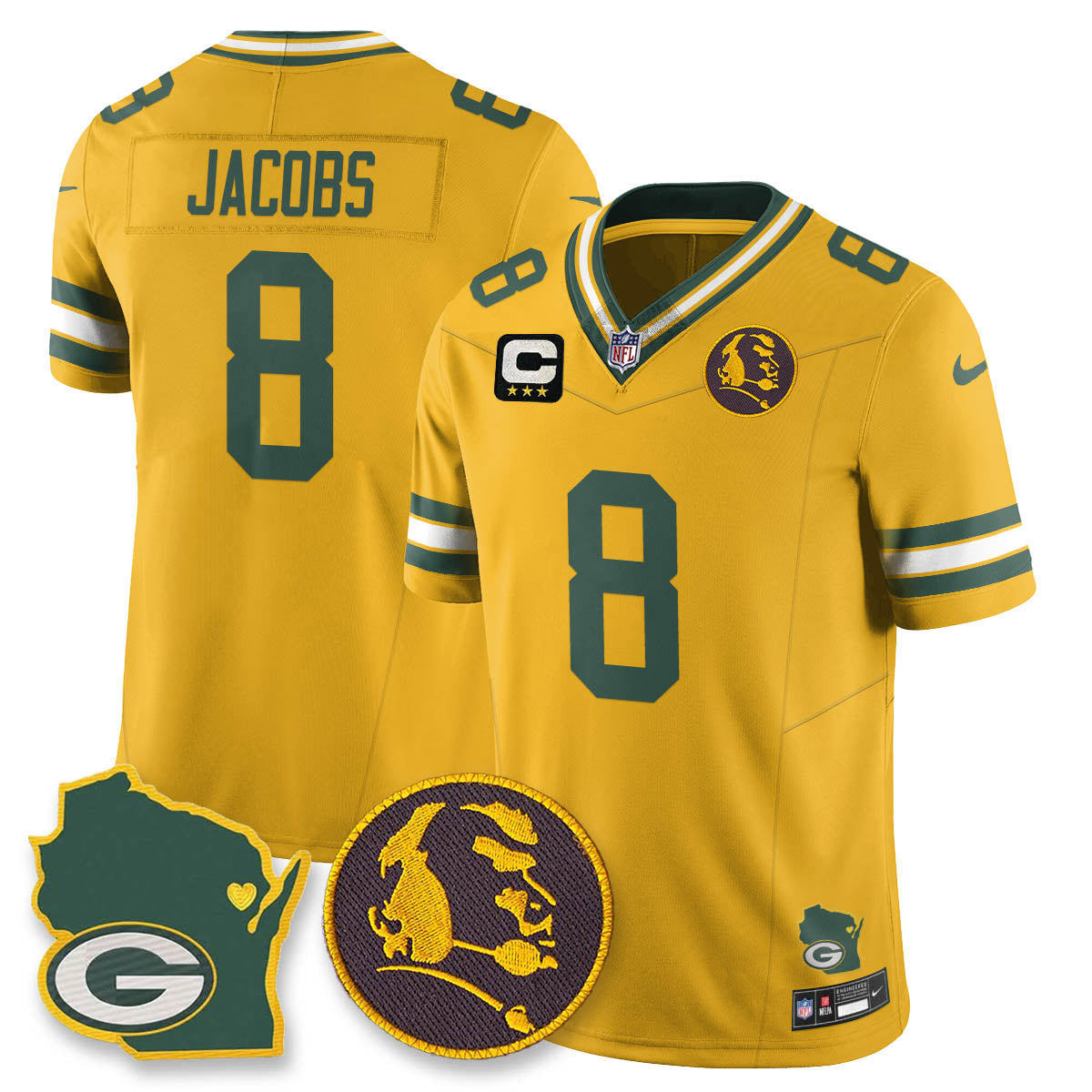 GB Vapor Limited Jersey - John Madden Patch - All Stitched-DTD