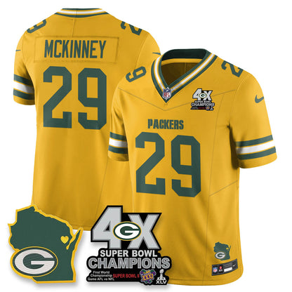 GB 4-Time Champions Patch Vapor Limited Jersey - All Stitched-DTD