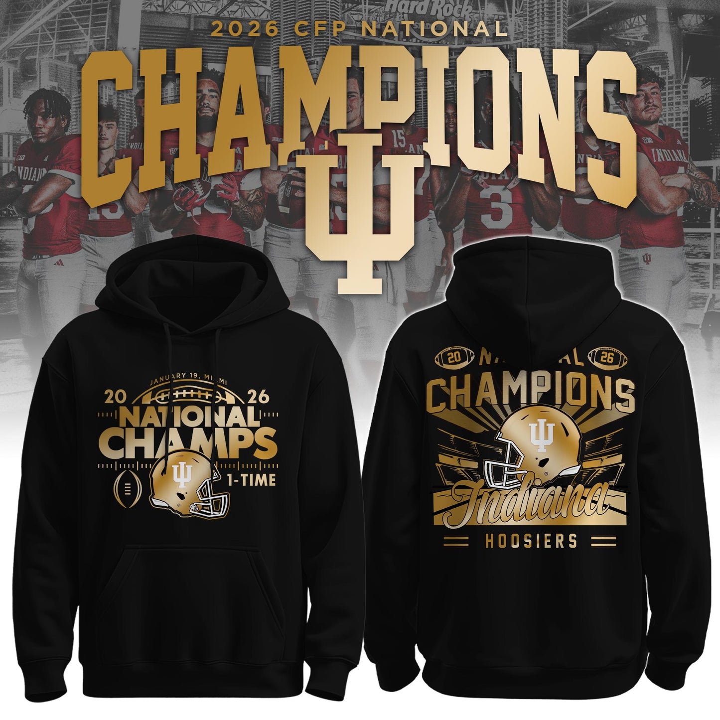 IDH CFP National Champions Limited Hoodie Printed N3-DTD