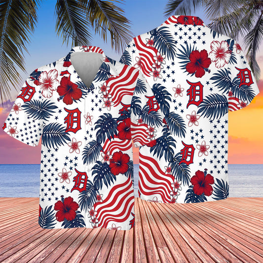 DET Special Semiquincentennial Hawaiian Design Button Shirt V4-DTD