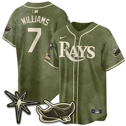 TB New Era Olive 2026 Armed Forces Day Jersey - All Stitched-DTD
