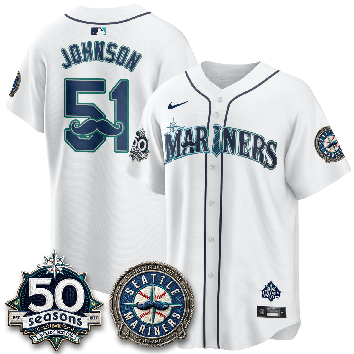 SEA Happy Father's Day Vapor Jersey - Stitched-DTD