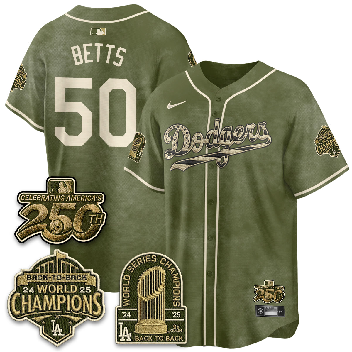LAD New Era Olive 2026 Armed Forces Day Jersey -All Stitched V2-DTD