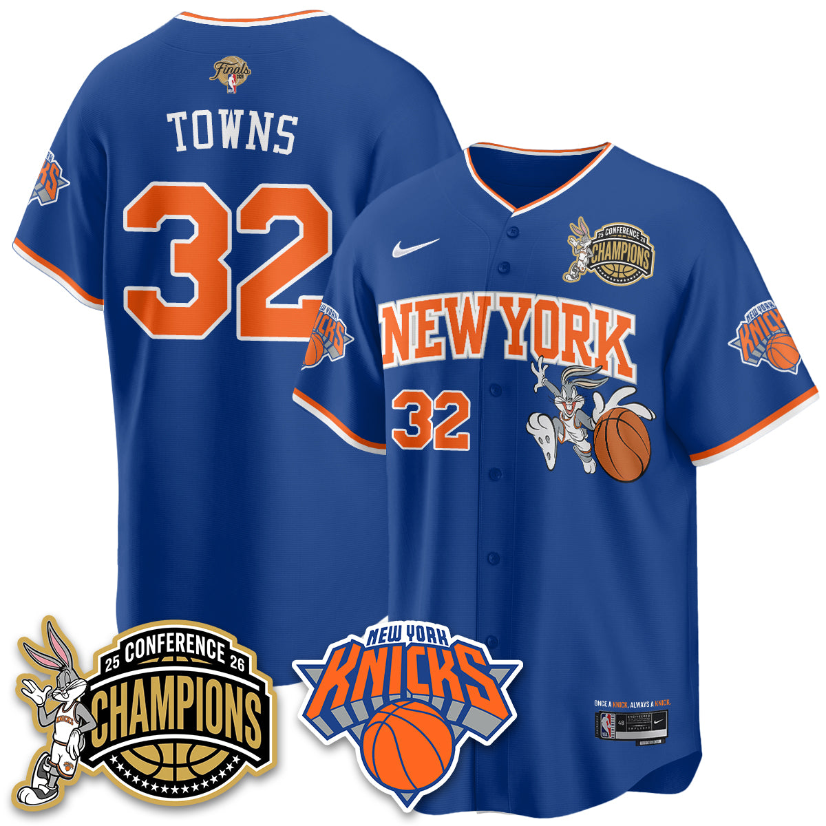 NYK 2026 NBA Finals x Bunny Vapor Jersey V2- Stitched-DTD