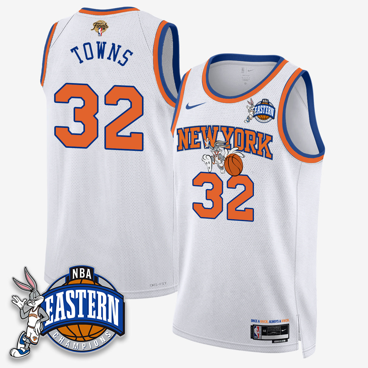 NYK 2026 NBA Finals x Bunny Vapor Jersey - Stitched-DTD