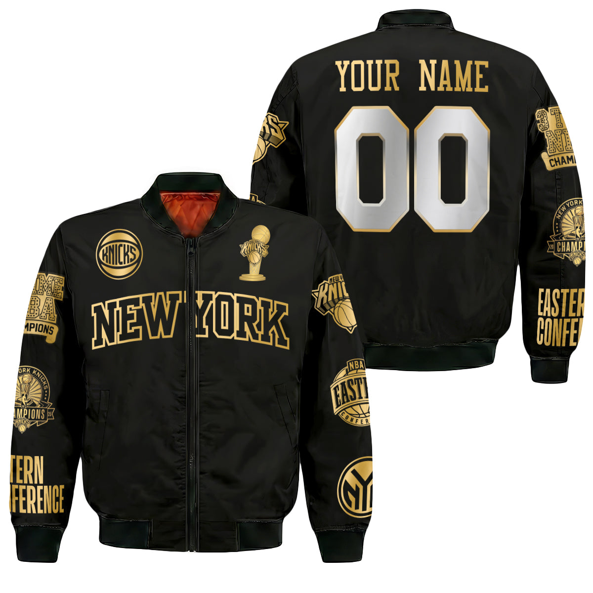 NYK 2026 NBA Finals Champions Limited Edition Custom Bomber Jacket - Printed-DTD