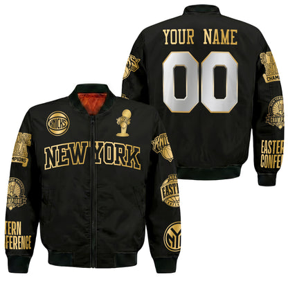 NYK 2026 NBA Finals Champions Limited Edition Custom Bomber Jacket - Printed-DTD