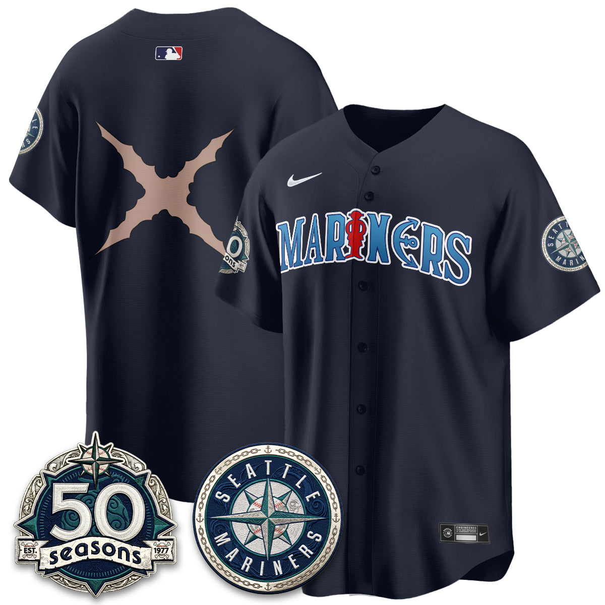 SEA x Japanese Cartoon Vapor Limited Jersey - Stitched-DTD