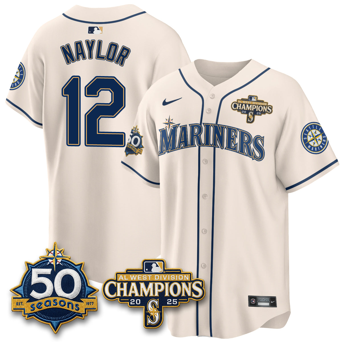 SEA Vapor Premier Limited Jersey - 50th Anniversary & AL West Division Champions - Steelheads Community Funds - All Stitched-DTD