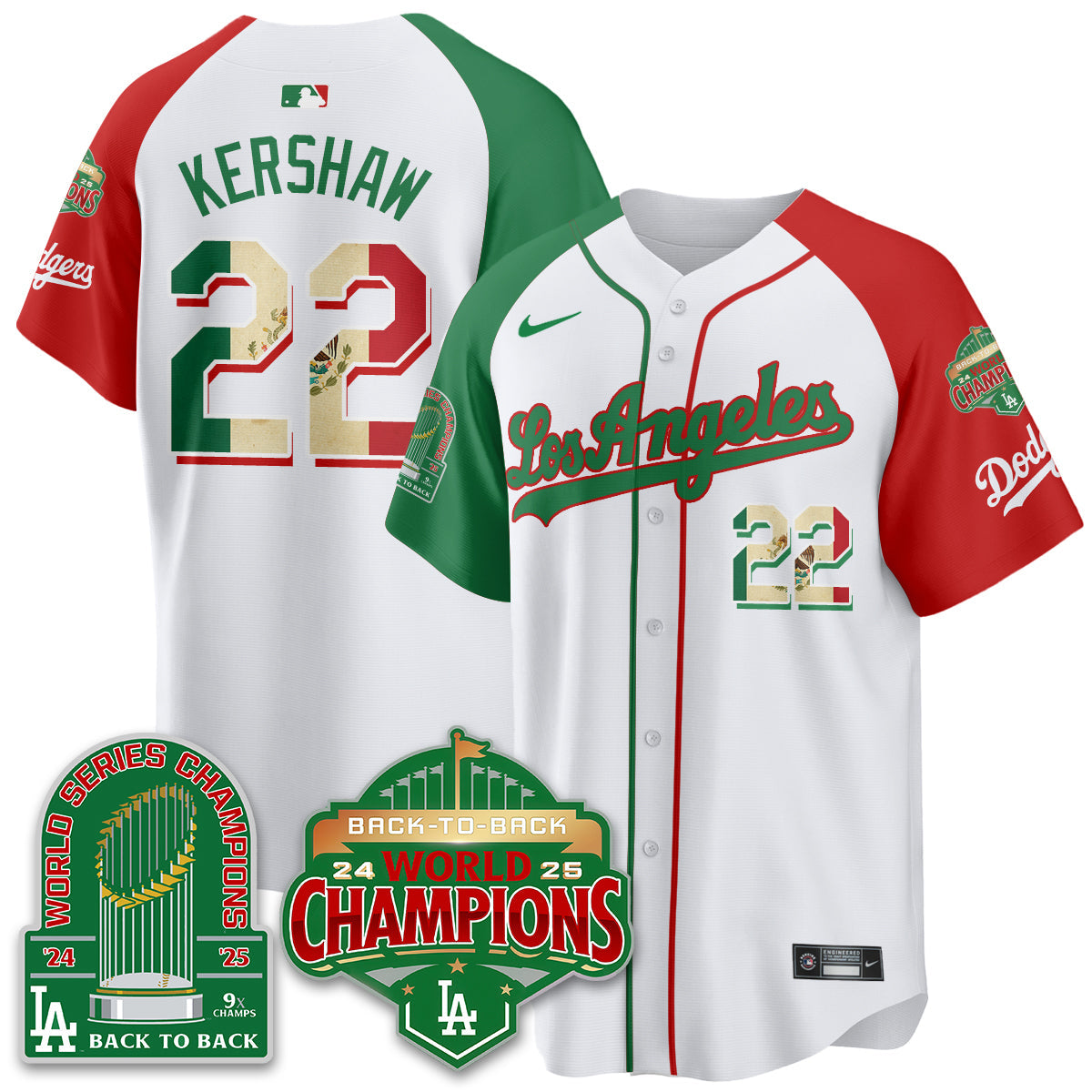 LAD Mexico Vapor Limited Jersey - 9x & B2B Champs - All Stitched-DTD