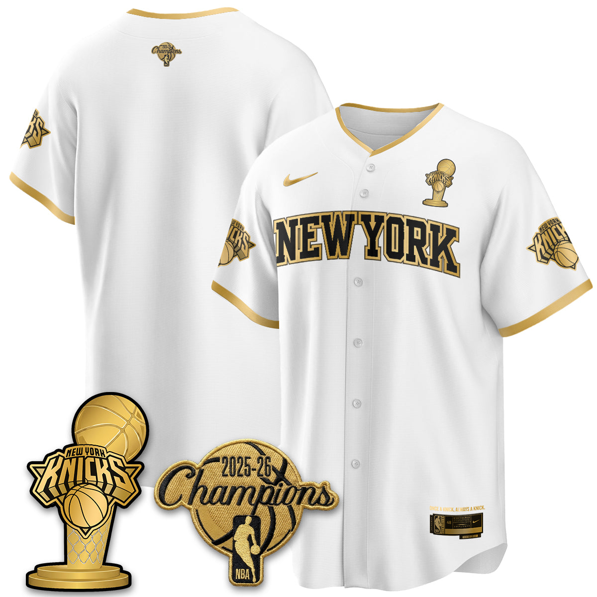 NYK 2026 NBA Champions Vapor Jersey - Stitched-DTD