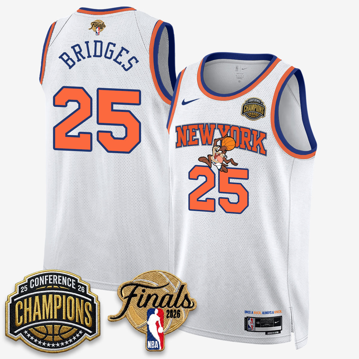 NYK 2026 NBA Eastern Conference Champions x Looney Tunes Vapor Jersey V2- Stitched-DTD