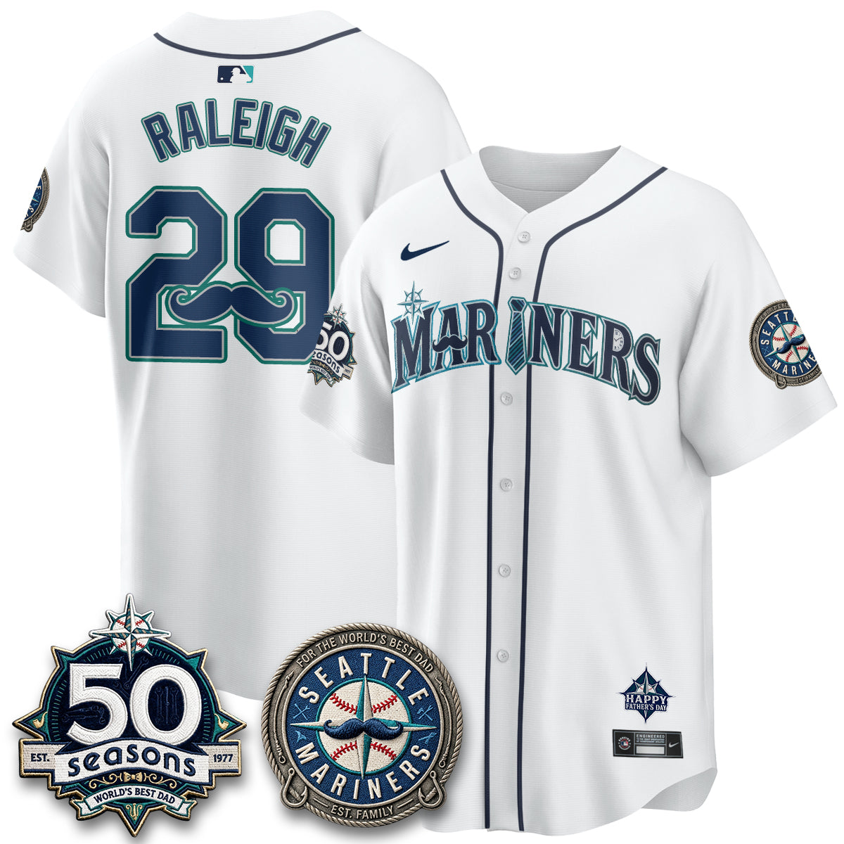 SEA Happy Father's Day Vapor Jersey - Stitched-DTD