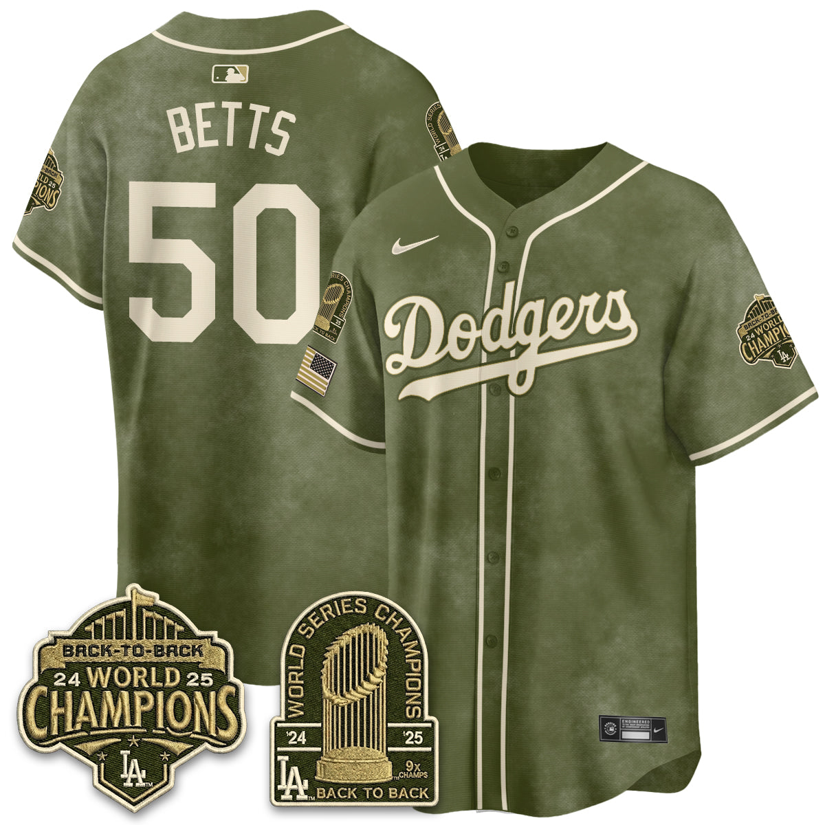 LAD New Era Olive 2026 Armed Forces Day Jersey -All Stitched-DTD