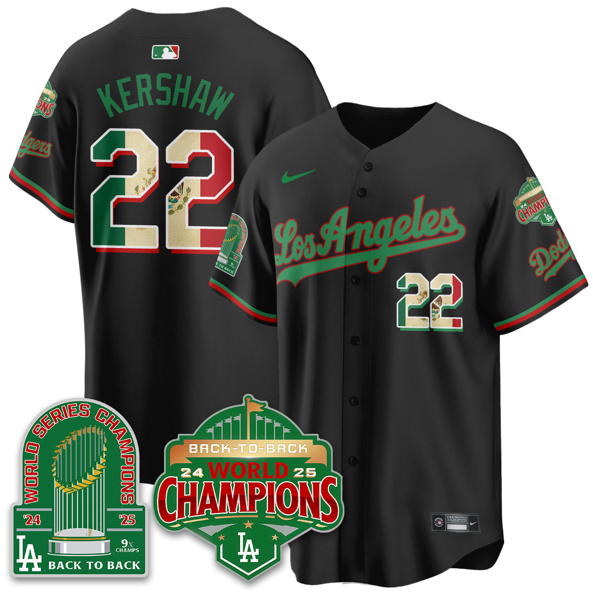 LAD Mexico Vapor Limited Jersey - 9x & B2B Champs - All Stitched-DTD