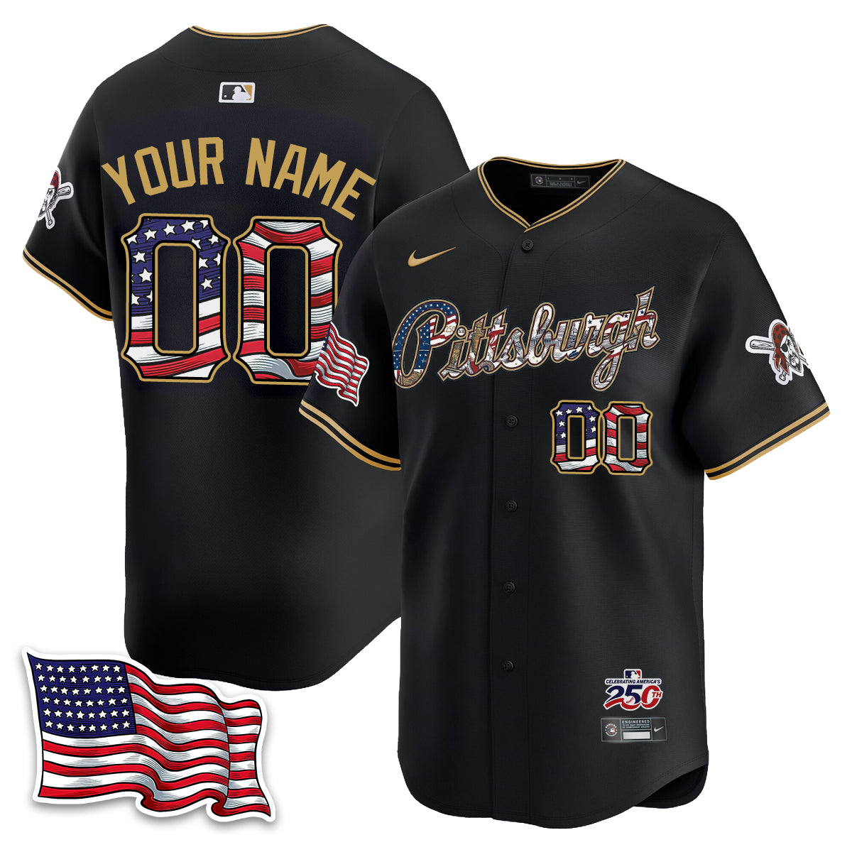 PIT 2026 Independence Day USA Vapor Limited Custom Jersey - Stitched-DTD