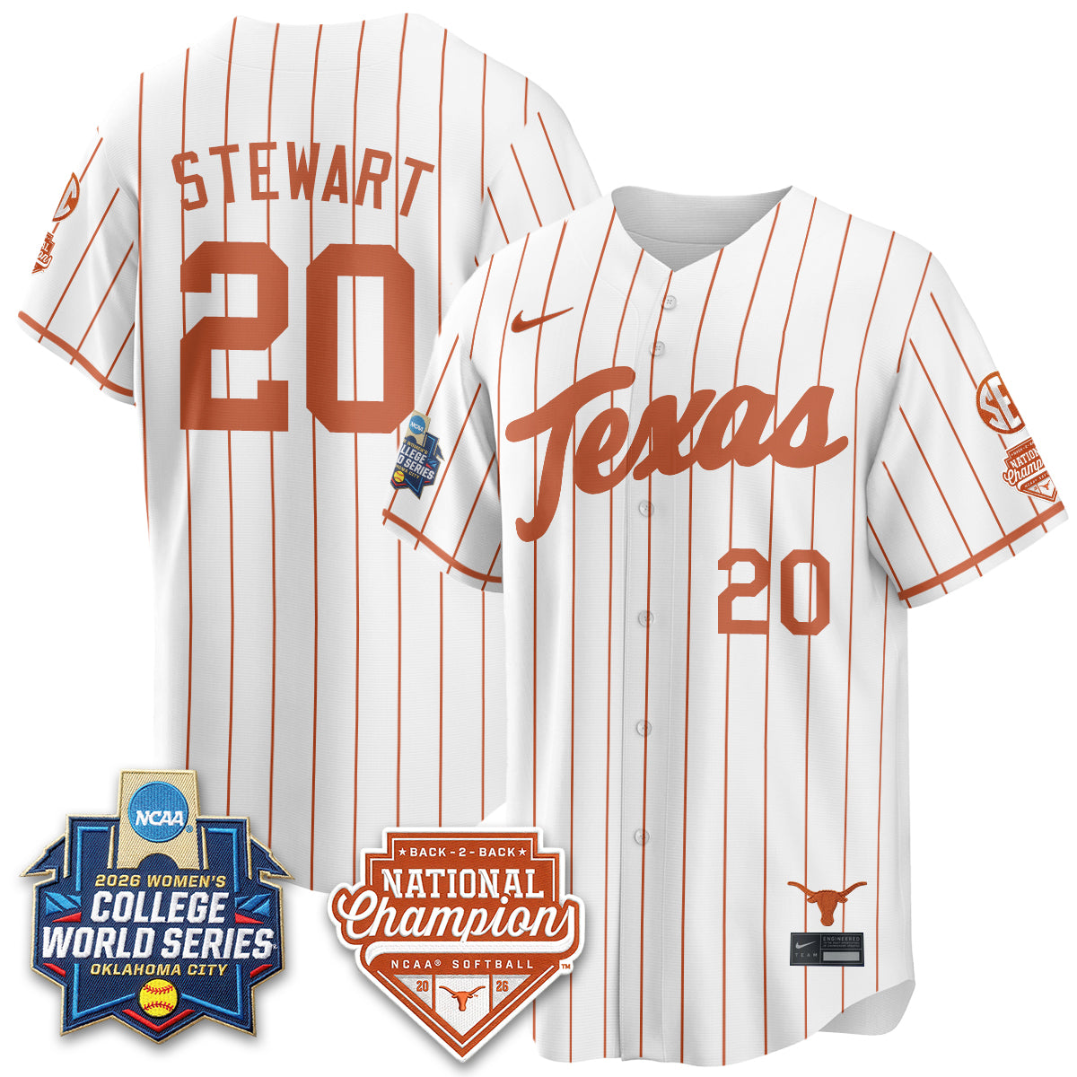 TEX Softball 2026 World Series (WCWS) Vapor Premier Limited Jersey - B2B Champs - All Stitched-DTD