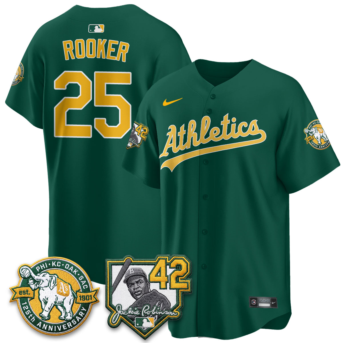 OAK 2026 Jackie Robinson Day - Celebrating 125 Years Limited Vapor Jersey - All Stitched-DTD