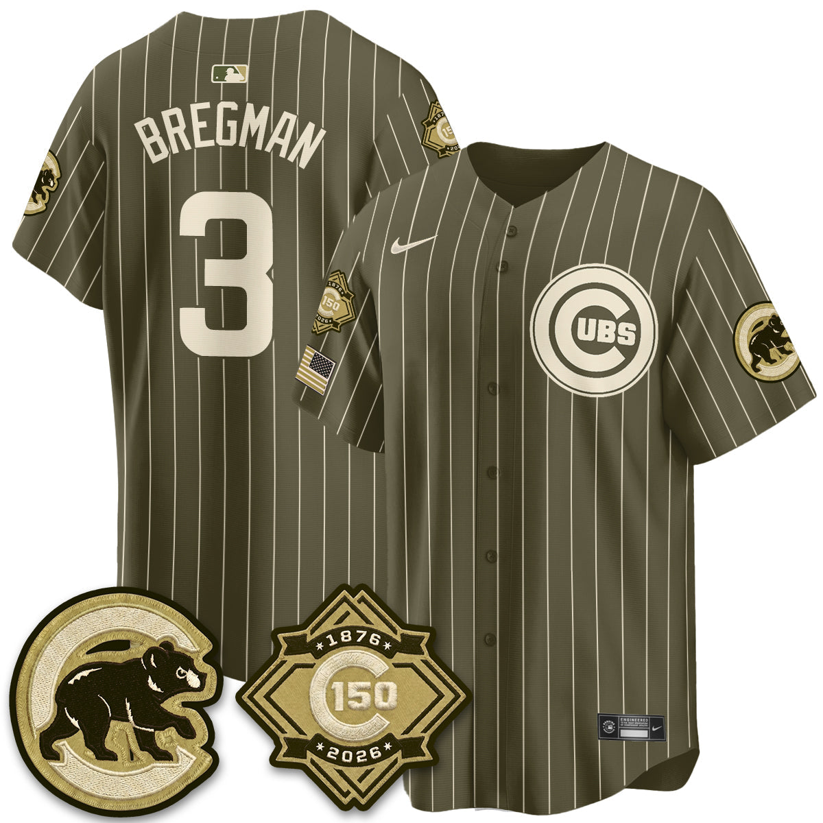 CHC New Era Olive 2026 Armed Forces Day Jersey -All Stitched-DTD