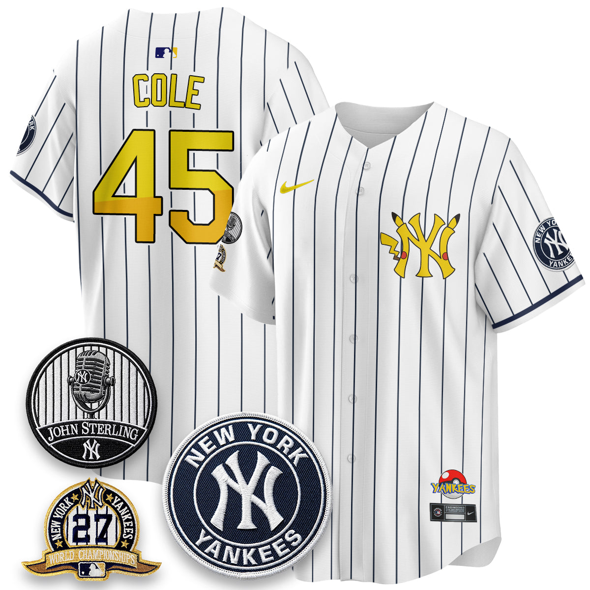 NYY x PKM Cartoon Limited Jersey -  Stitched-DTD