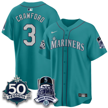 SEA Randy Johnson Vapor Limited Jersey V2- All Stitched-DTD