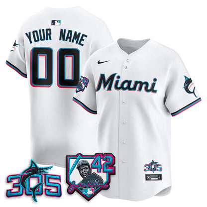 MIA 2026 Jackie Robinson New Era Vapor Custom Limited Jersey - All Stitched-DTD