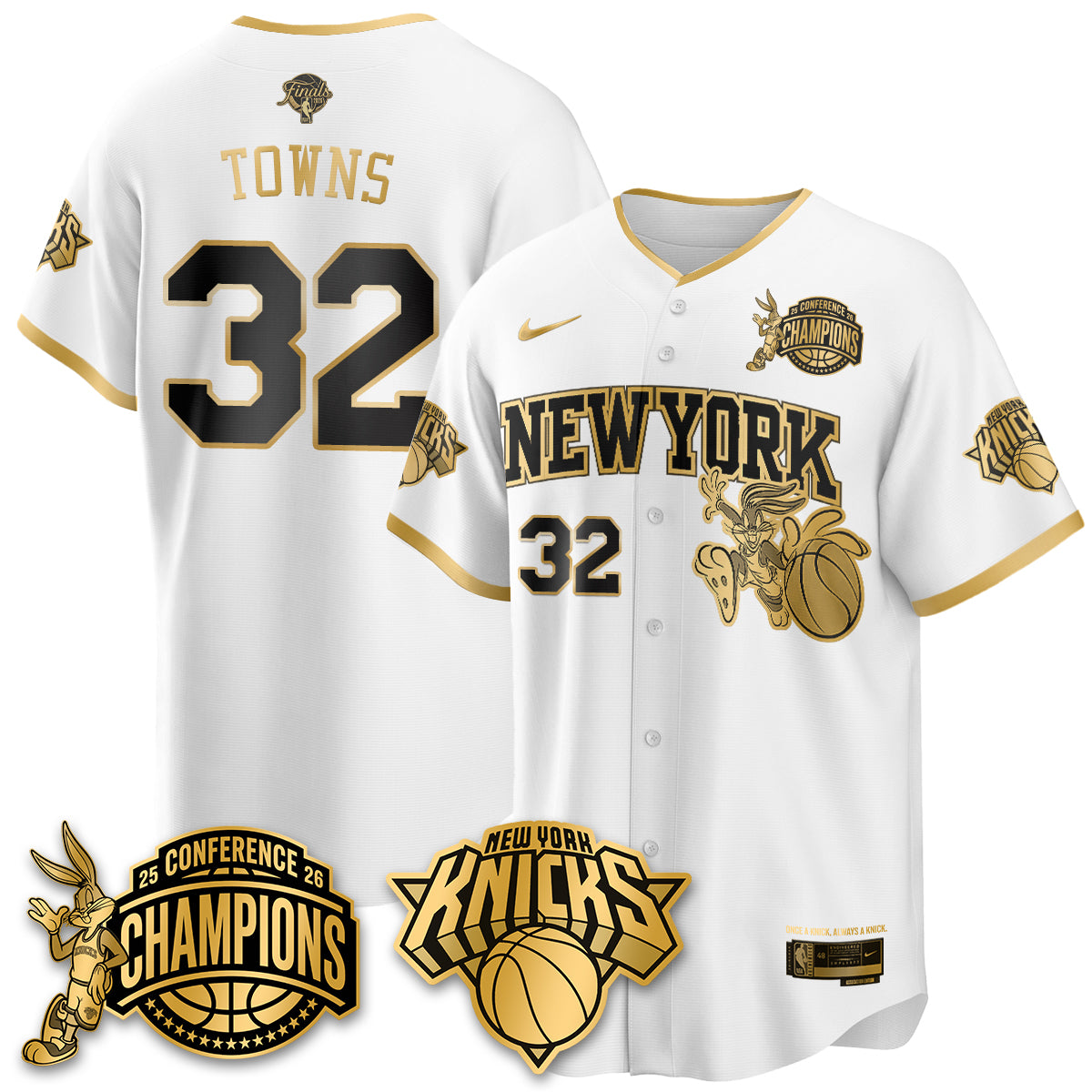 NYK 2026 NBA Finals x Bunny Vapor Jersey V2- Stitched-DTD