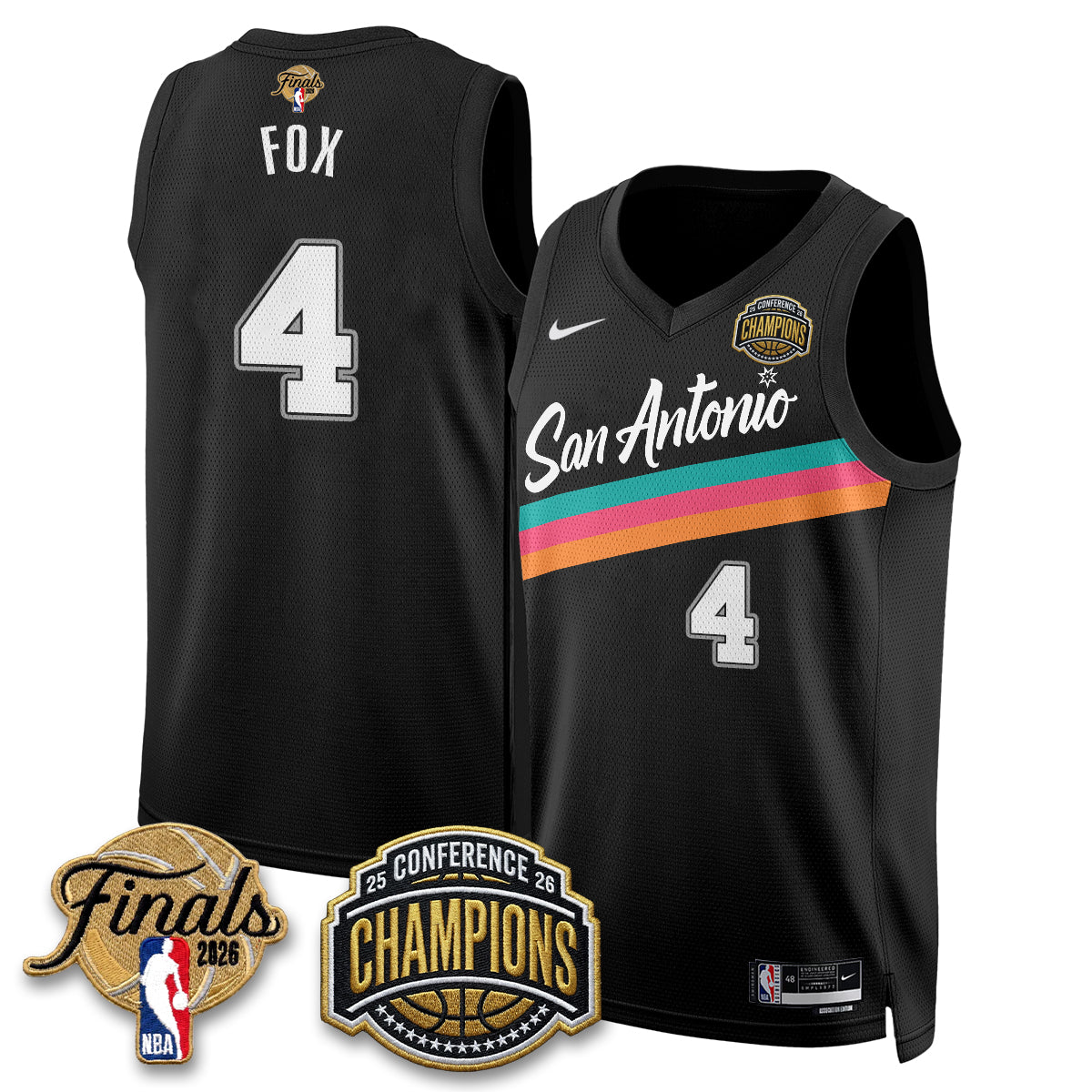 SAS 2026 NBA Western Conference Champions Vapor City Edition Jersey - Stitched-DTD