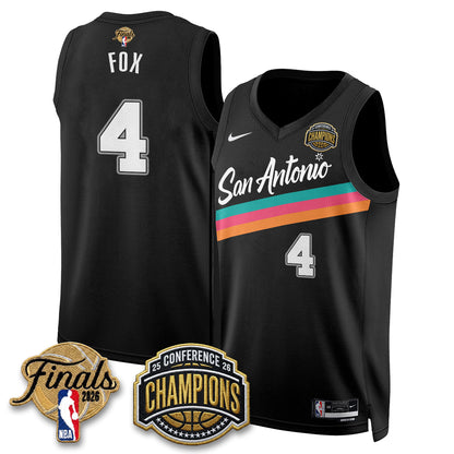 SAS 2026 NBA Western Conference Champions Vapor City Edition Jersey - Stitched-DTD