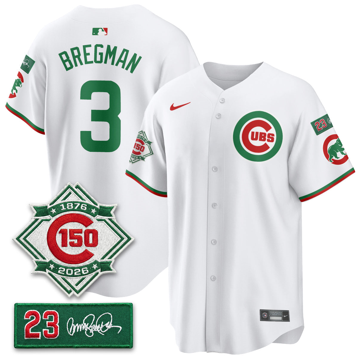 CHC Limited Mexico Jersey - 150th Anniversary + Ryne Sandberg Tribute Patch All Stitched-DTD