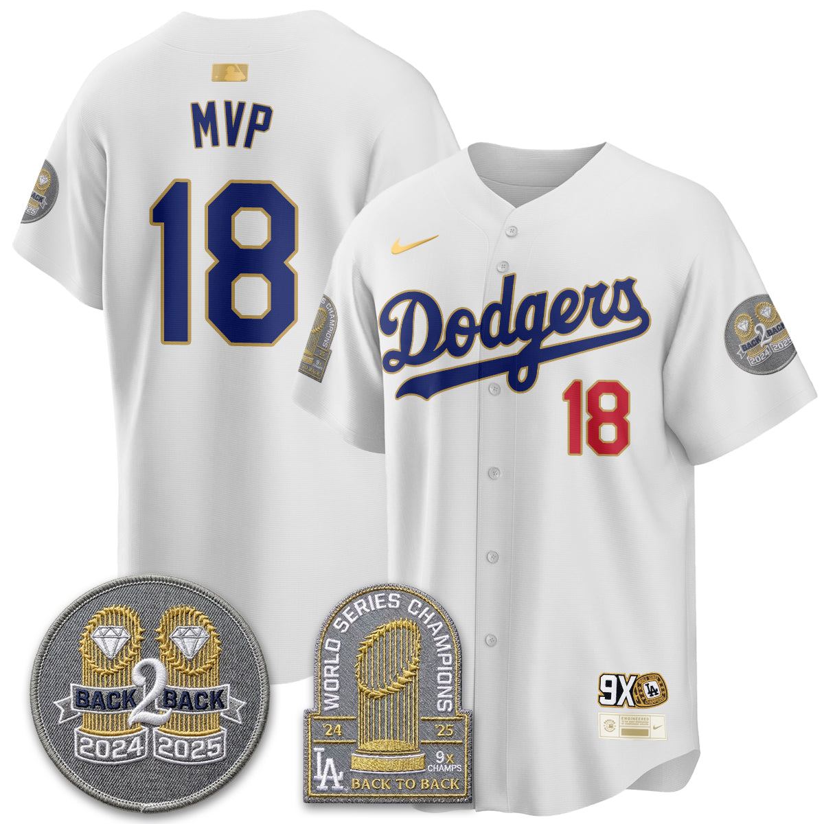LAD Vapor Limited Jersey - Back to Back Champion - All Stitched-DTD