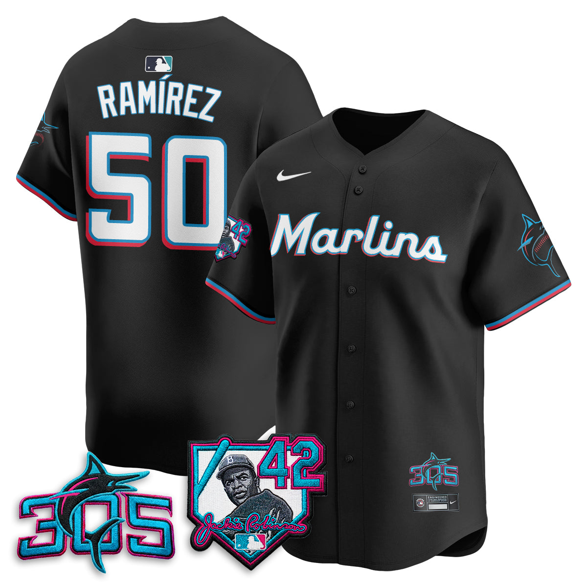 MIA 2026 Jackie Robinson New Era Vapor Limited Jersey - All Stitched-DTD
