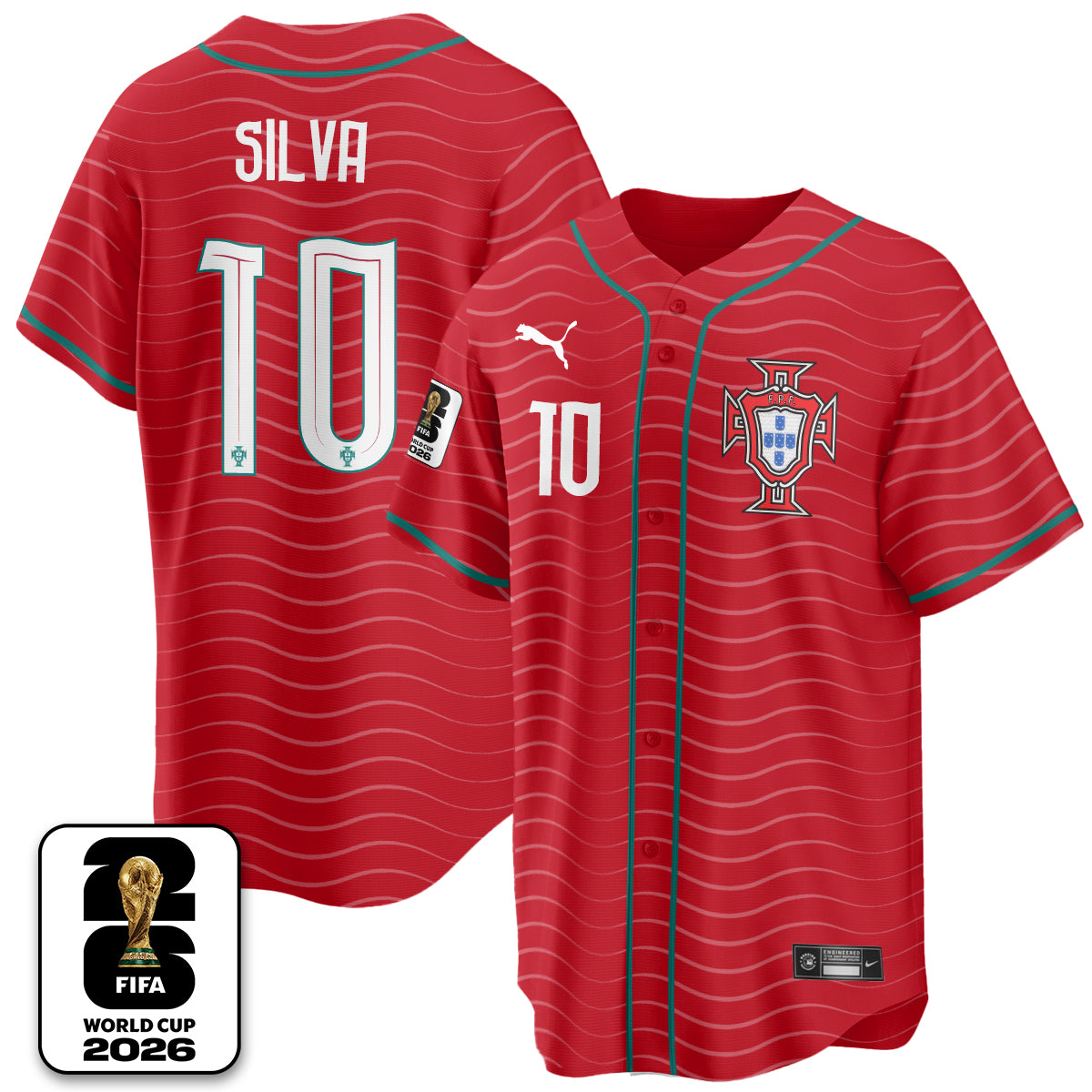 Portugal Soccer National Team x Baseball Vapor Limited Jersey - Stitched-DTD