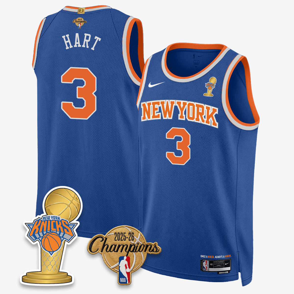 NYK 2026 Basketball Champions Vapor Jersey - Stitched-DTD