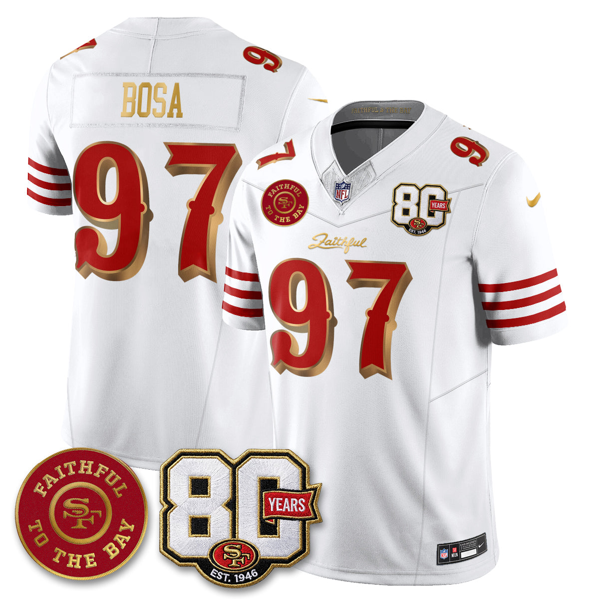 SF “Rivalries” Vapor Limited Jersey - Faithful To The Bay Patch - All Stitched-DTD