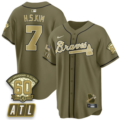ATL New Era Olive 2026 Armed Forces Day Vapor Limited Jersey - All Stitched-DTD