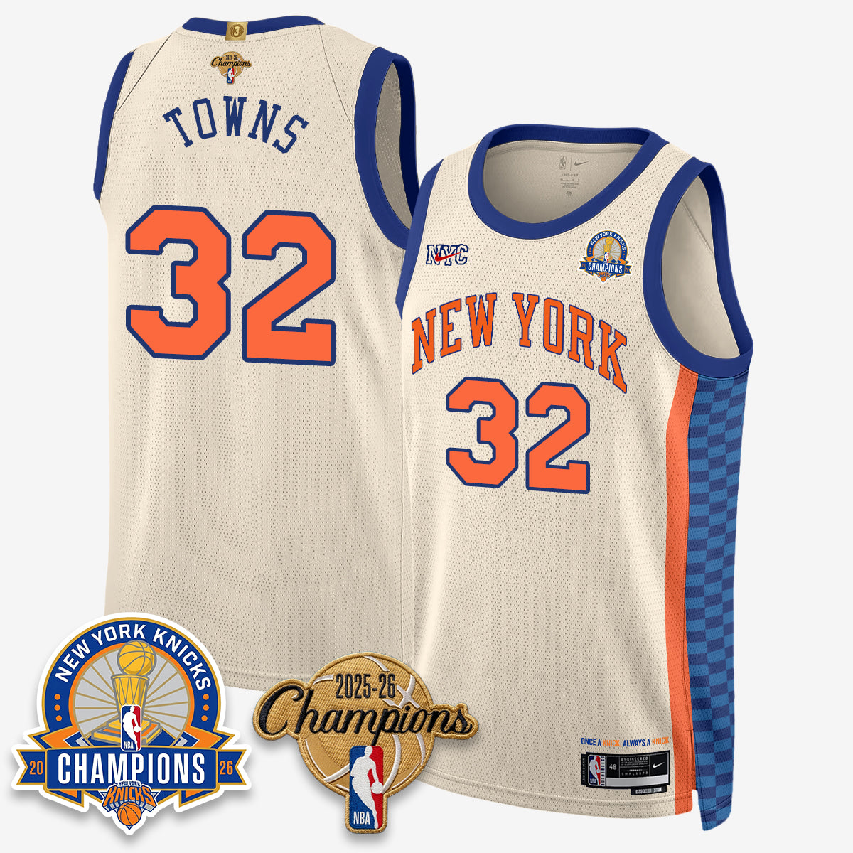 NYK 2026 Basketball Champions Special Edition Vapor Jersey V2- Stitched-DTD