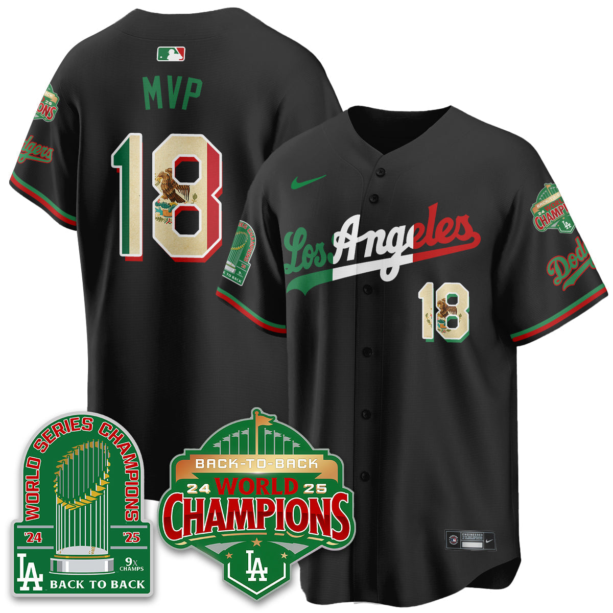 LAD Mexico Vapor Limited Jersey - 9x & B2B Champs - All Stitched-DTD