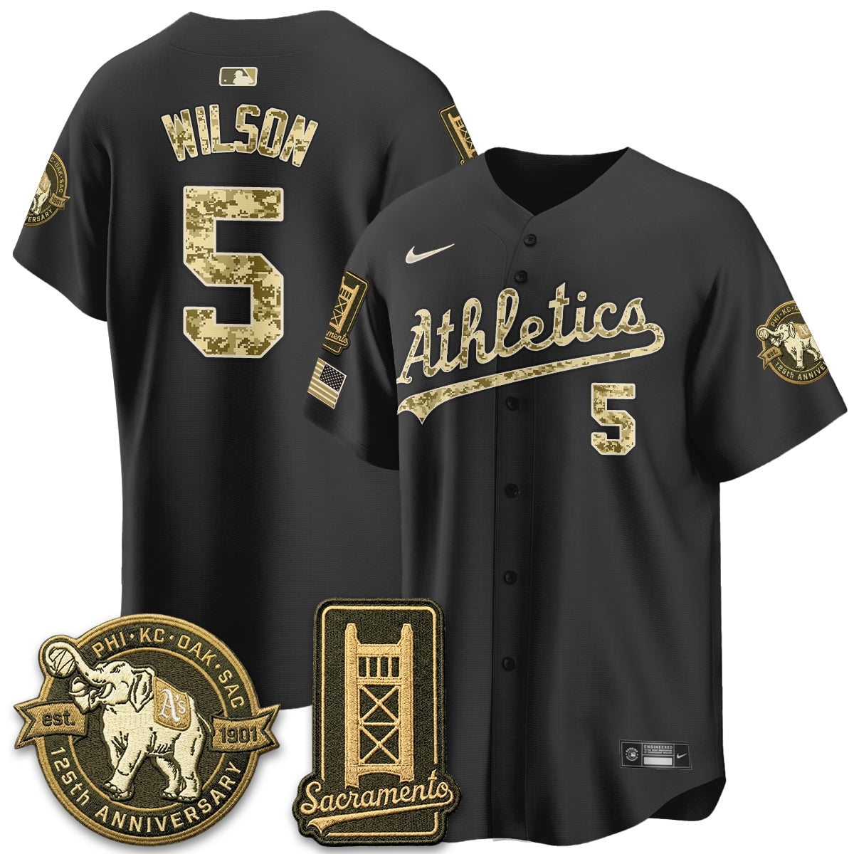 OAK Military Appreciation Game Day Jersey - Stitched-DTD