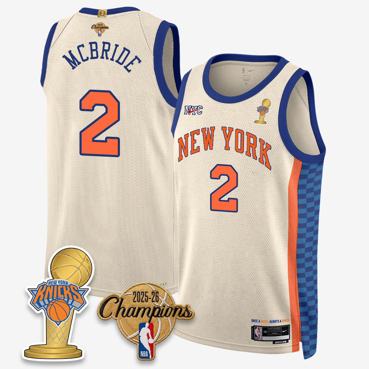 NYK 2026 Basketball Champions Vapor Jersey - Stitched-DTD