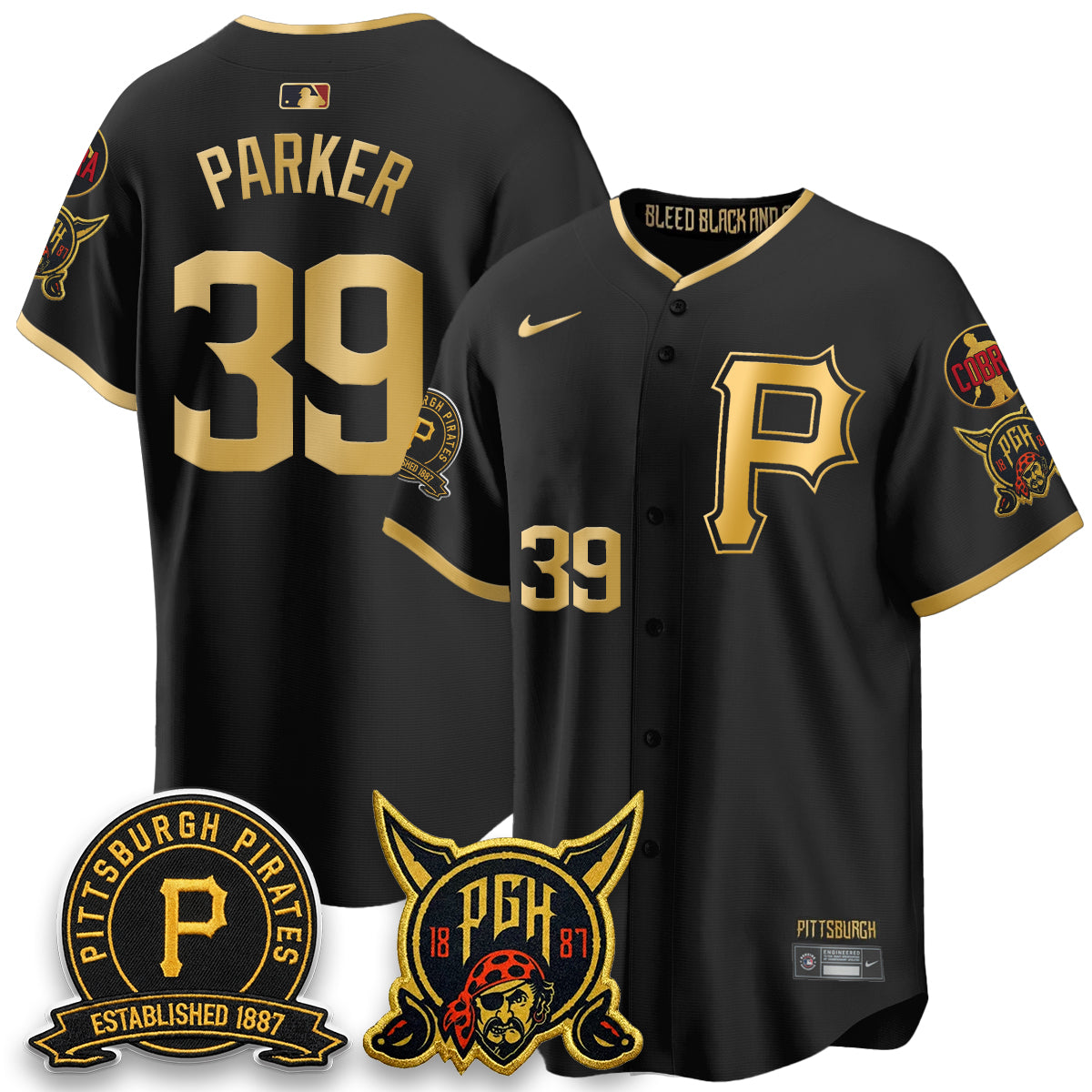 PIT 2026 City Connect Vapor Limited Jersey - Cobra & Est 1887 Patch - All Stitched-DTD