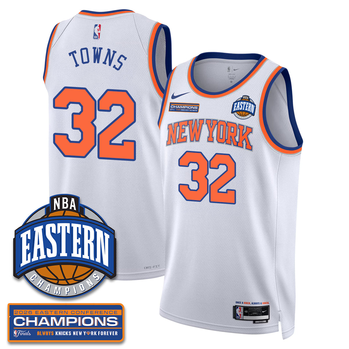 NYK 2026 NBA Eastern Conference Champions Vapor Jersey - Stitched-DTD