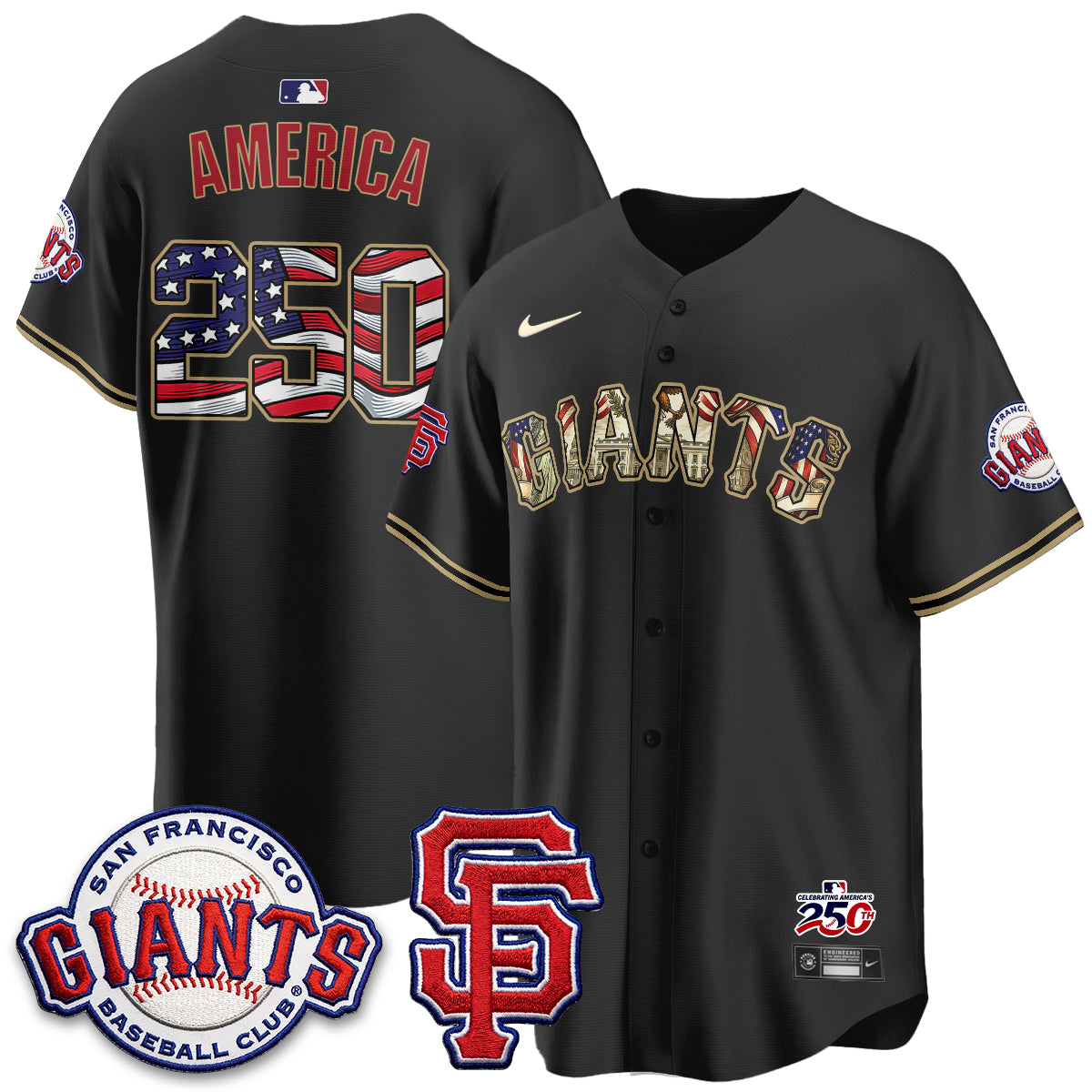 San Francisco Giants2026 Independence Day USA Jersey - All Stitched-DTD