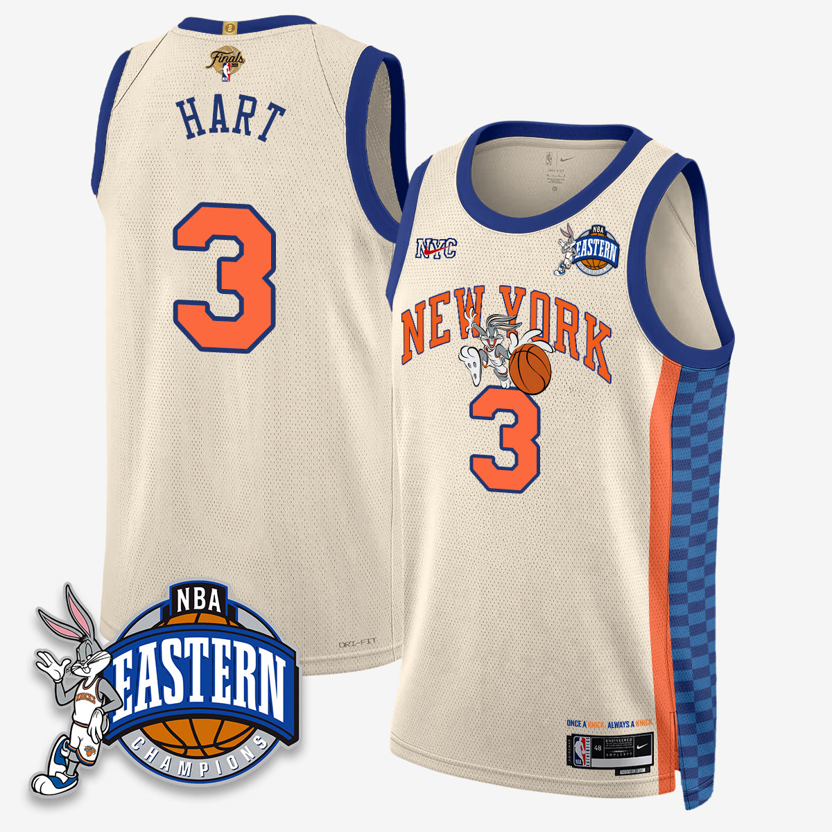 NYK 2026 NBA Finals x Bunny Vapor Jersey - Stitched-DTD