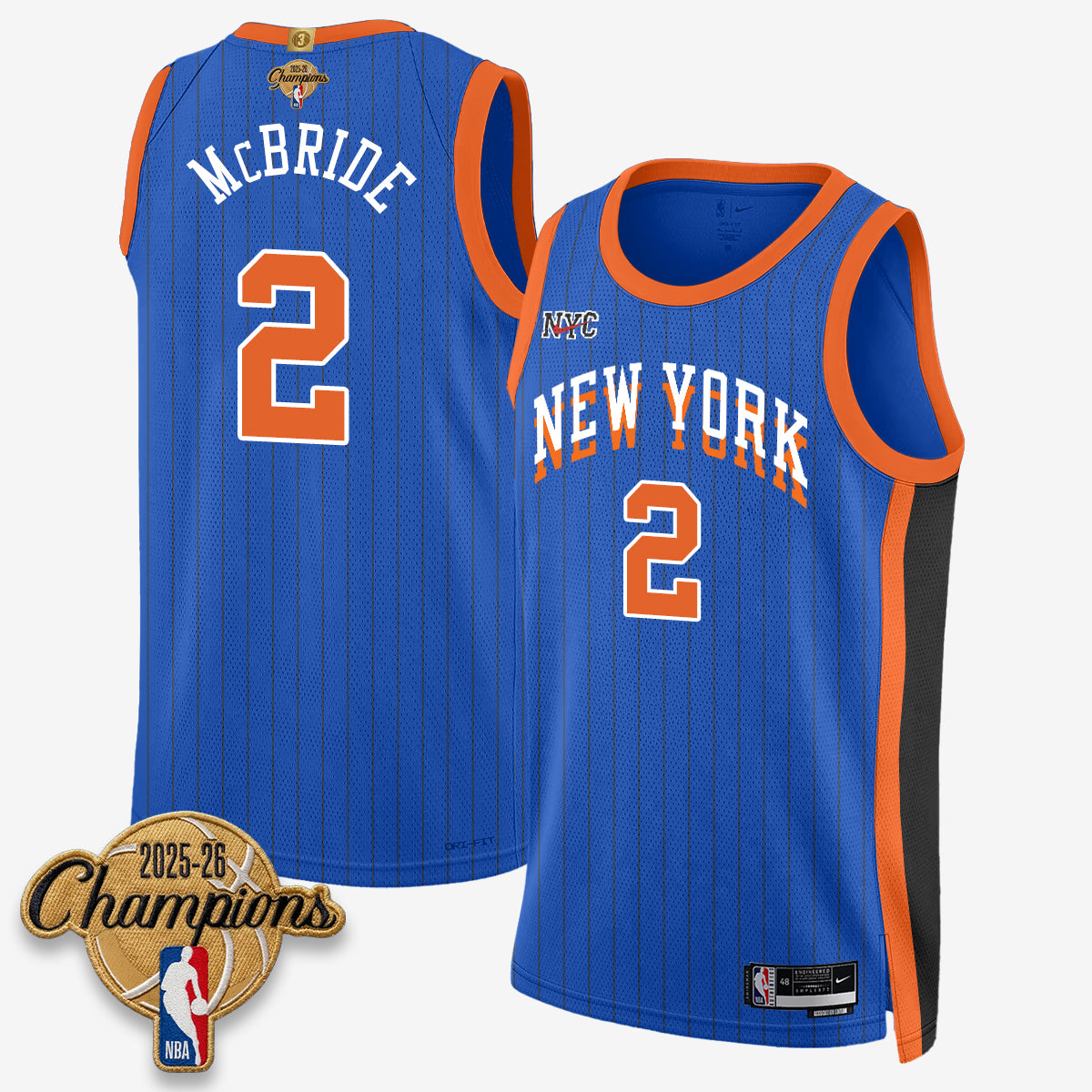 NYK 2026 Basketball Champions Vapor Jersey V2- Stitched-DTD